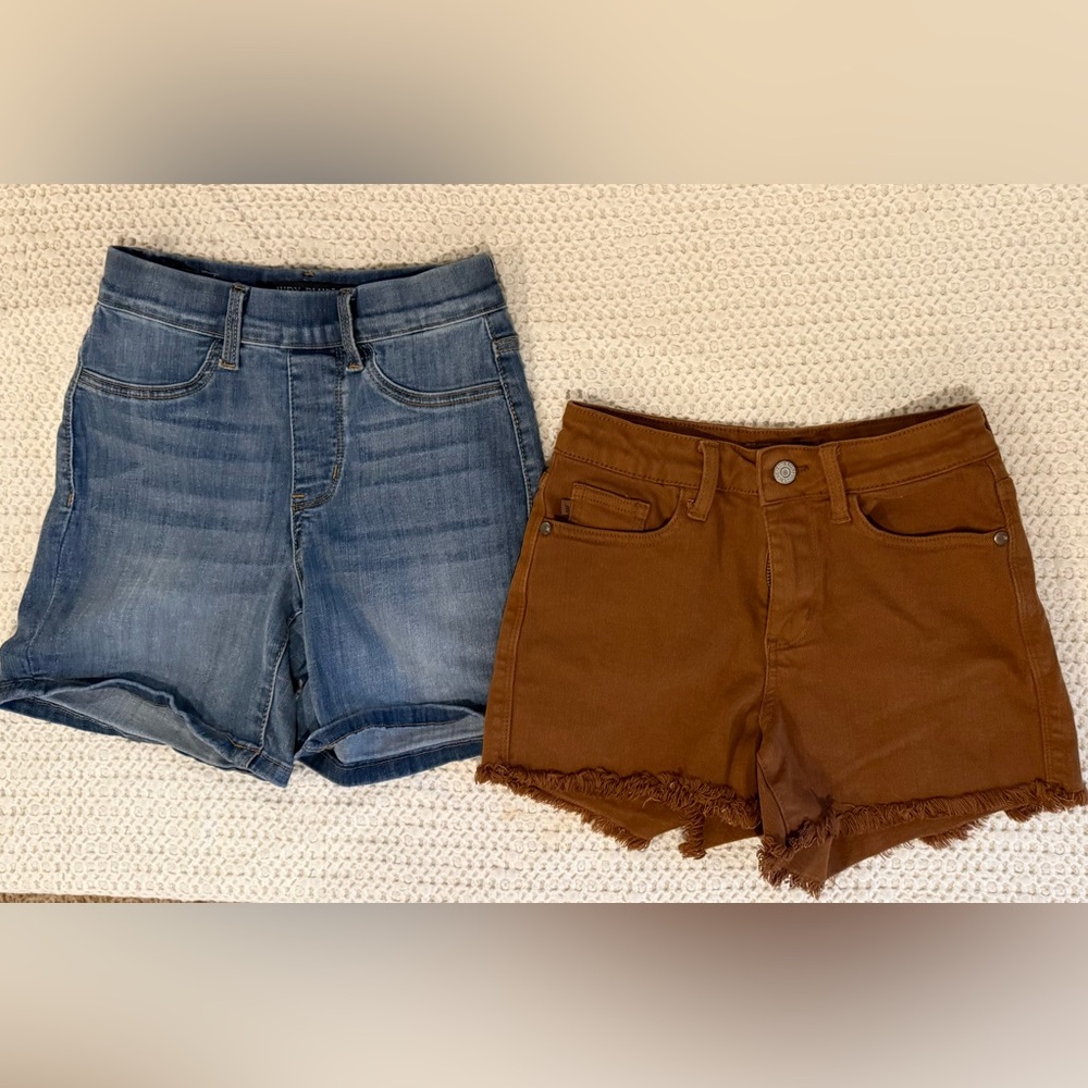 Judy Blue Denim and Brown Women's Shorts size XS